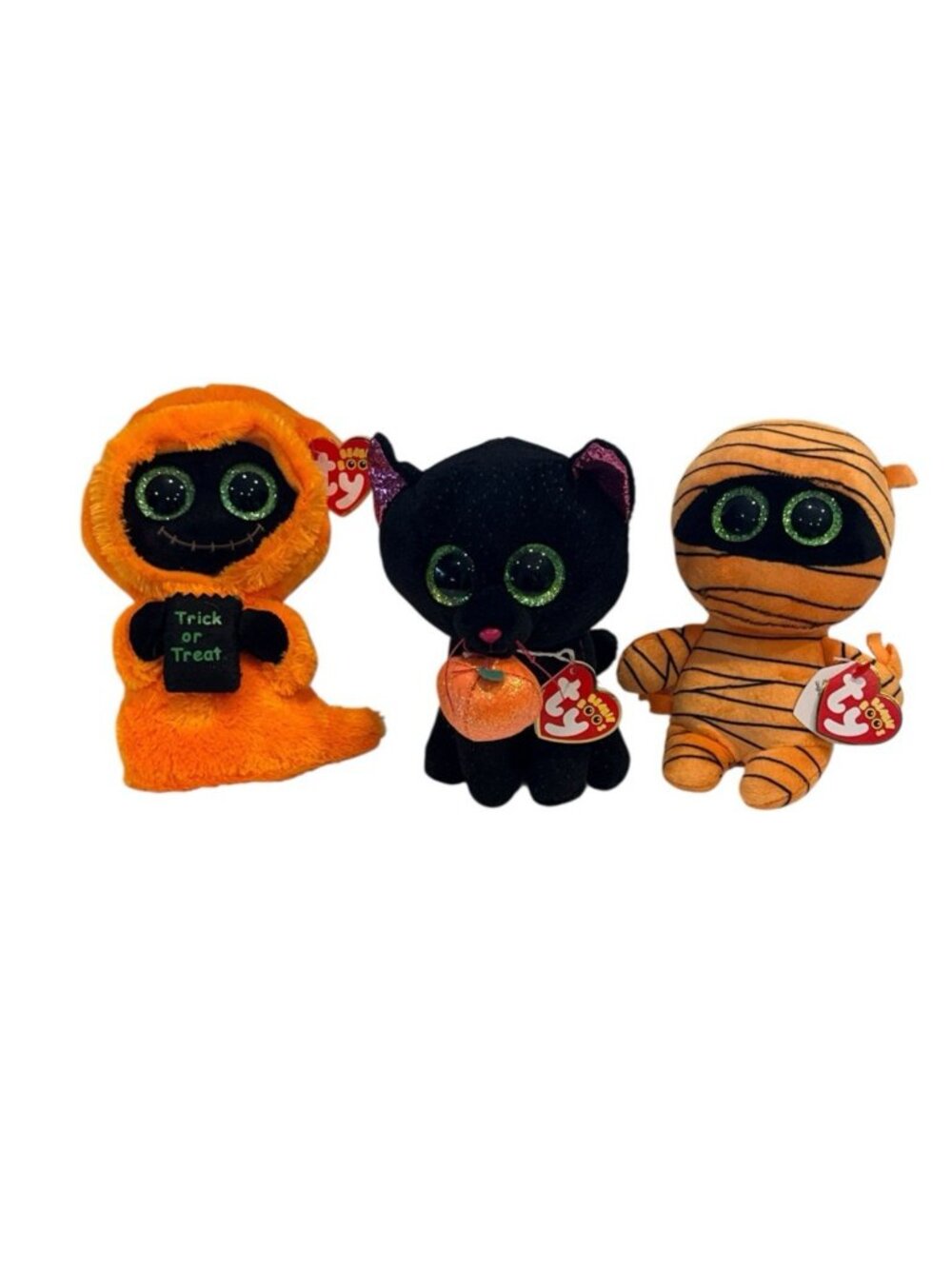 Set of 3 Halloween Beanie BOOS's 8" Big Eye Plush Potion Mask Seeker Halloween